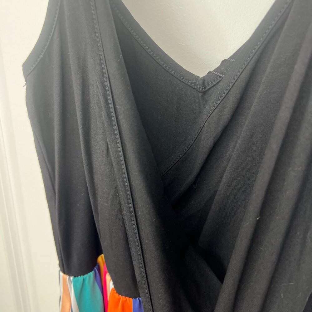 Ouges Women's Maxi Dress Size Med V-Neck Adjustable Spaghetti Strap w/Pockets - Picture 3 of 12